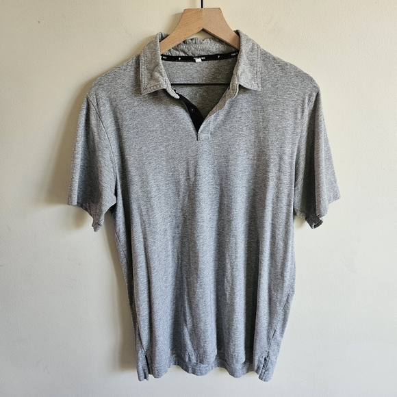Public Rec Gray Short Sleeve Pima Cotton Go-to Athletic Fit Polo Shirt - Picture 3 of 13